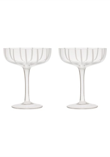 OYOY LIVING Mizu Coupe glass - 2 stk - Klart Glass