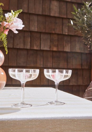 OYOY LIVING Mizu Coupe glass - 2 stk - Klart Glass