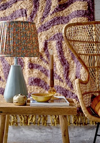 BLOOMINGVILLE Bellis Hocker, rechteckig – natürliches Recyclingholz (48x33) 