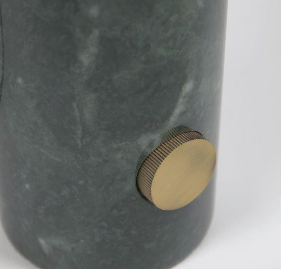 KAVE HOME Lonela bordlampe, rund - frostet glass og grnn marmor (15)