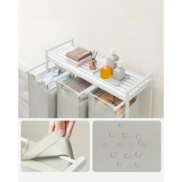 Vasketjskurv, m. 3 udtrkkelige og aftagelige