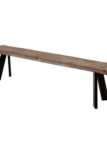 BLOOMINGVILLE Raw Bank - braun/schwarze Eiche/Eisen, rechteckig (190x37)