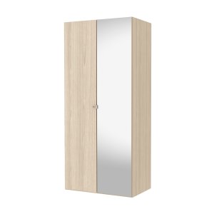 TVILUM Save garderobeskab - egestruktur tr m. spejllge, 100 cm