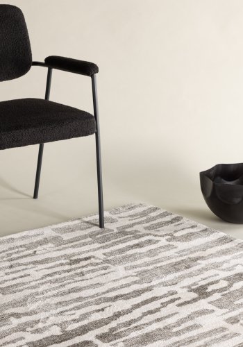 VENTURE DESIGN Milos gulvtppe, rektangulr - hvid/gr mikropolyester (290x200)