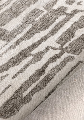 VENTURE DESIGN Milos gulvtppe, rektangulr - hvid/gr mikropolyester (230x160)