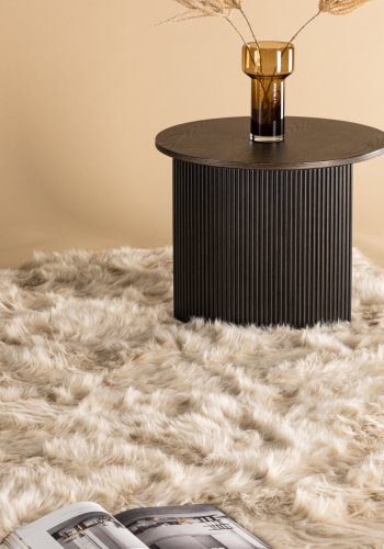 VENTURE DESIGN Katy gulvtppe, rektangulr - beige akryl falsk pels (230x160)