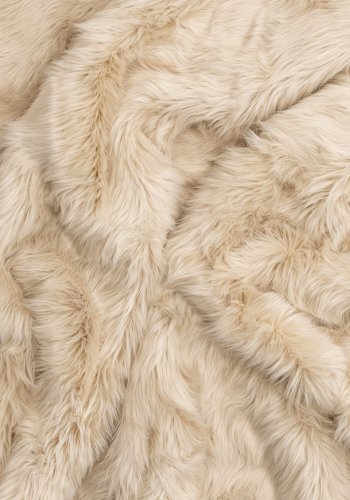VENTURE DESIGN Katy gulvtppe, rektangulr - beige akryl falsk pels (230x160)