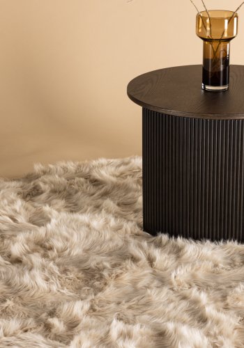 VENTURE DESIGN Katy gulvtppe, rektangulr - beige akryl falsk pels (230x160)