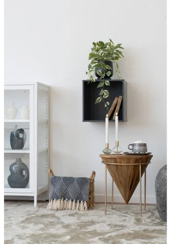 HOUSE NORDIC Hapur sofabord - mangotre og bronsefarget stl, kjegleformet (40)