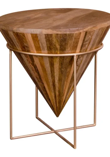 HOUSE NORDIC Hapur sofabord - mangotre og bronsefarget stl, kjegleformet (40)