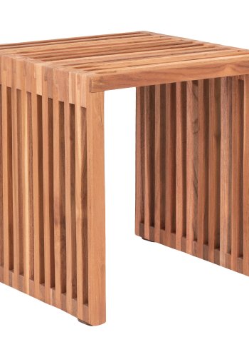 HOUSE NORDIC Pego hjrnebord, firkantet - naturlig teak (40x40)