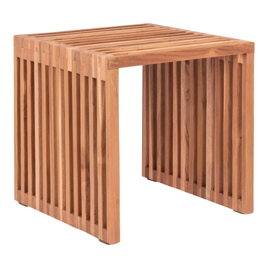 HOUSE NORDIC Pego hjrnebord, firkantet - naturlig teak (40x40)