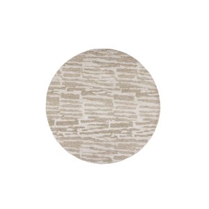 VENTURE DESIGN Milos Teppe Milos Mikropolyester - 200*200- -Rund-Hvit/Beige