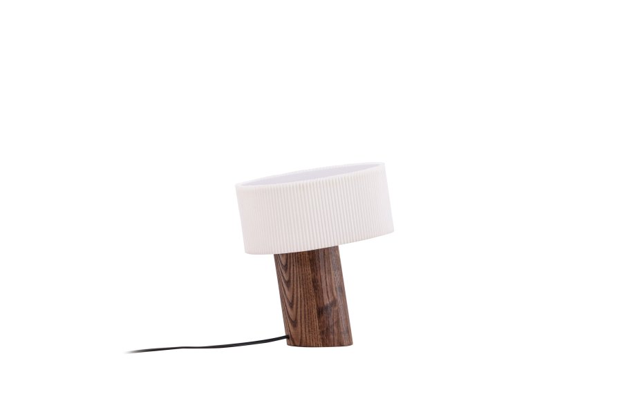 VENTURE DESIGN Branäs 20cm bordlampe - hvit papirorigami og valntt