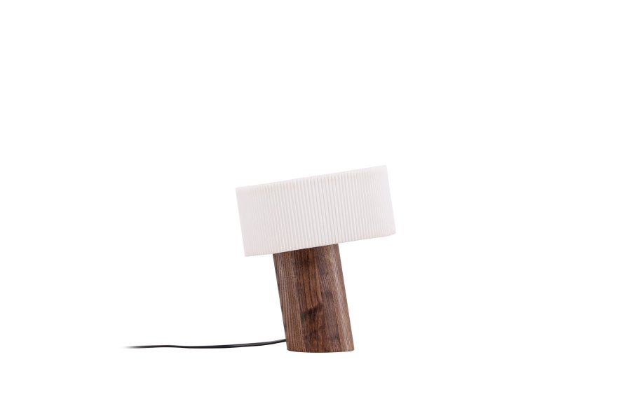 VENTURE DESIGN Branäs 20cm bordlampe - hvit papirorigami og valntt