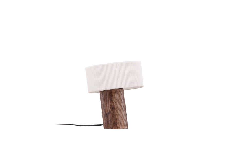 VENTURE DESIGN Branäs 20cm bordlampe - hvit papirorigami og valntt