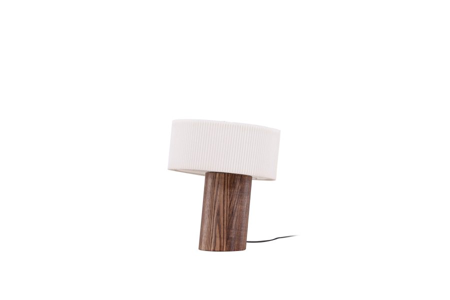 VENTURE DESIGN Branäs 20cm bordlampe - hvit papirorigami og valntt