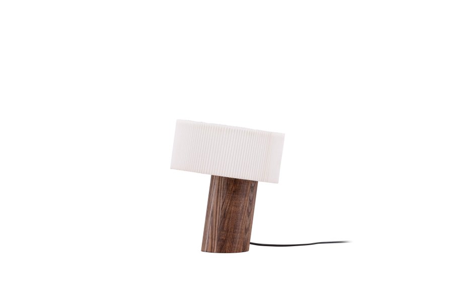 VENTURE DESIGN Branäs 20cm bordlampe - hvit papirorigami og valntt