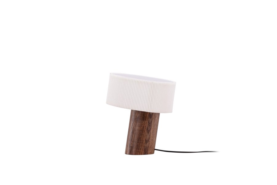 VENTURE DESIGN Branäs 20cm bordlampe - hvit papirorigami og valntt