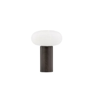 VENTURE DESIGN Hovfjället bordslampa - naturligt rispapper och mörkbrunt ekfolierat stl