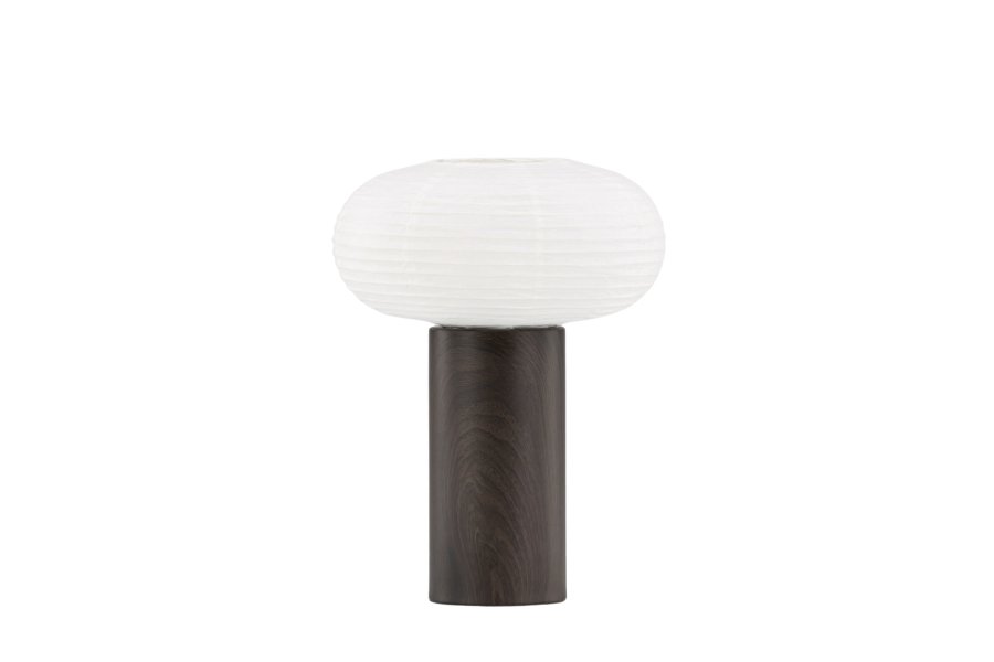 VENTURE DESIGN Hovfjället bordlampe - naturlig rispapir og mrk brun eik foliert stl