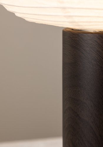 VENTURE DESIGN Hovfjället bordlampe - naturlig rispapir og mrk brun eik foliert stl