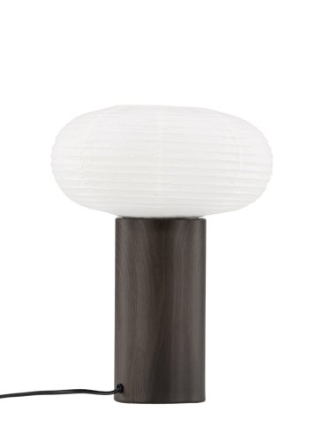 VENTURE DESIGN Hovfjället bordlampe - naturlig rispapir og mrk brun eik foliert stl