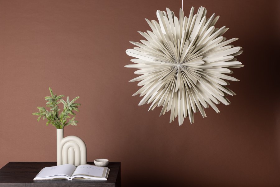 VENTURE DESIGN Sälen taklampe - beige papir (80cm)