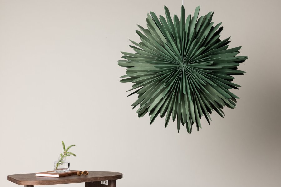VENTURE DESIGN Sälen taklampe - grnt papir (80cm)