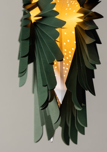 VENTURE DESIGN Sälen taklampe - grnt papir (80cm)