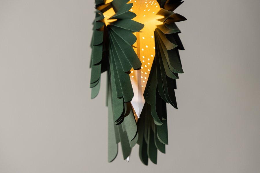 VENTURE DESIGN Sälen taklampe - grnt papir (80cm)