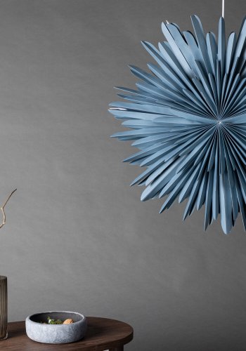 VENTURE DESIGN Sälen taklampe - grtt/bltt papir (80cm)