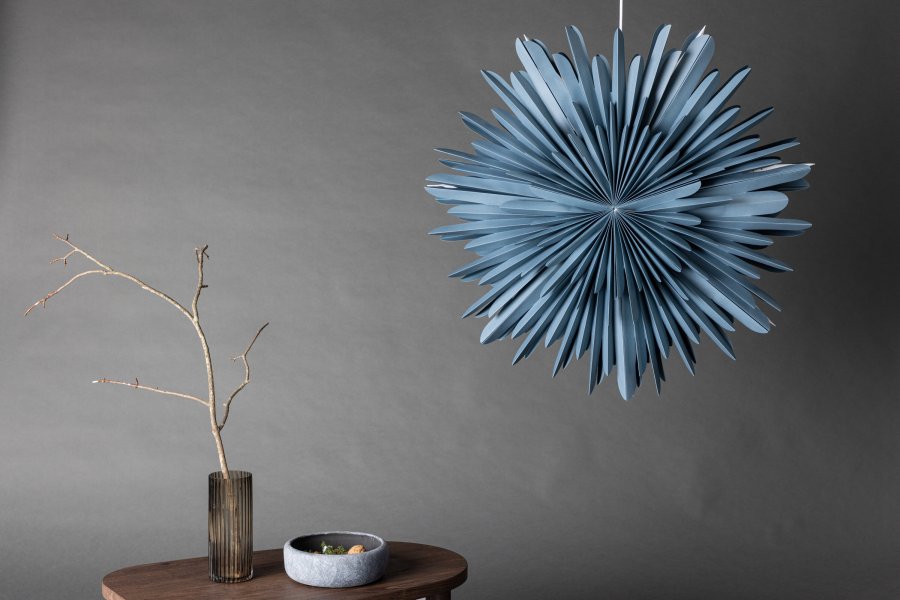 VENTURE DESIGN Sälen taklampe - grtt/bltt papir (80cm)