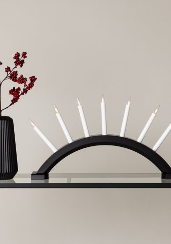 VENTURE DESIGN Kebnekaise bordlampe - hvit og svart furu (55cm)