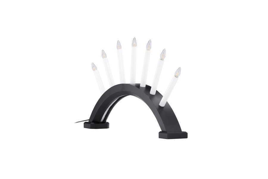 VENTURE DESIGN Kebnekaise bordlampe - hvit og svart furu (55cm)