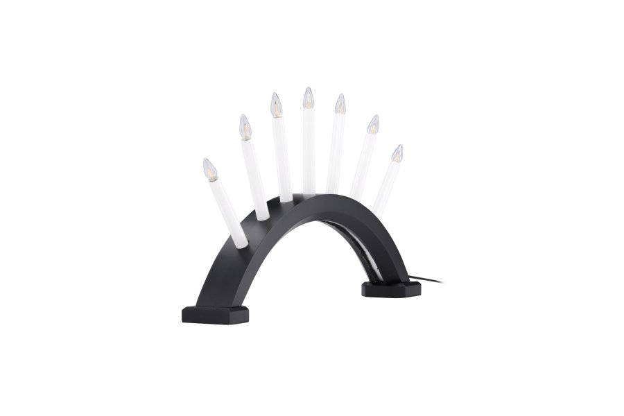 VENTURE DESIGN Kebnekaise bordlampe - hvit og svart furu (55cm)