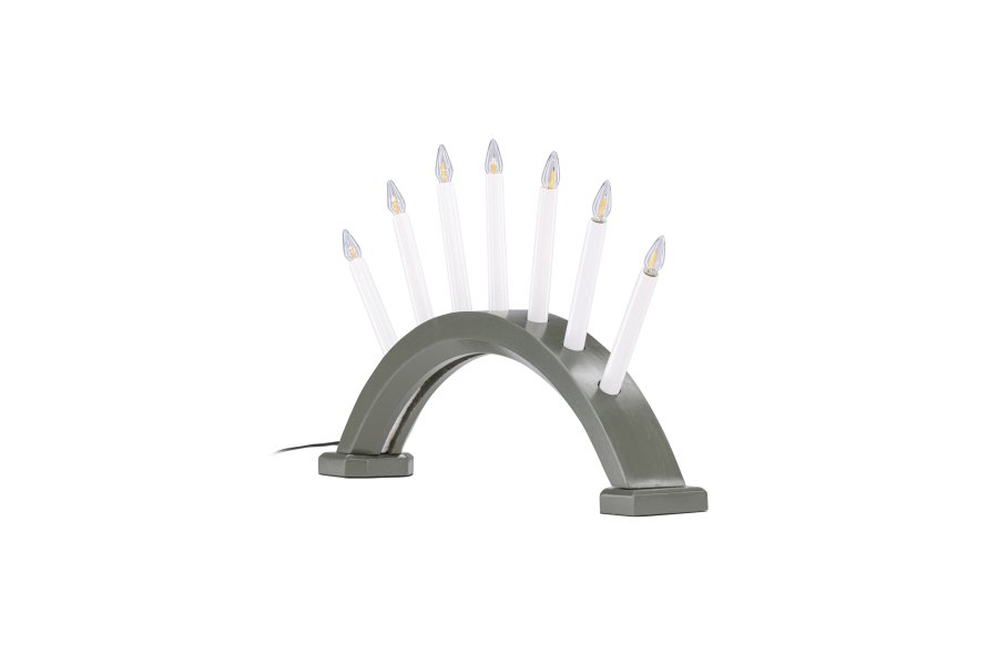 VENTURE DESIGN Kebnekaise bordlampe - hvit og grnn furu (55cm)