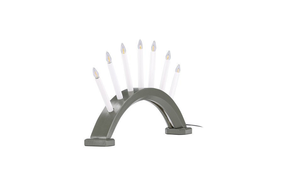 VENTURE DESIGN Kebnekaise bordlampe - hvit og grnn furu (55cm)