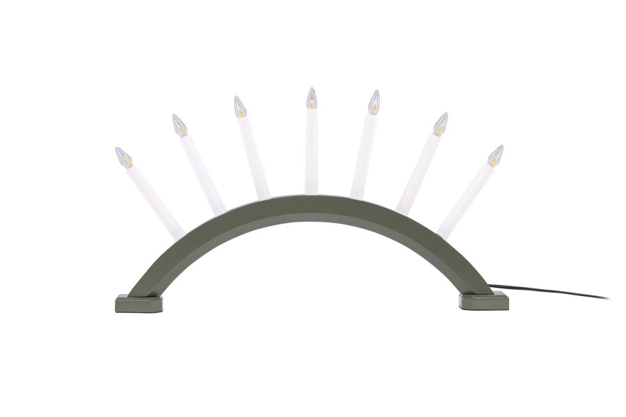 VENTURE DESIGN Kebnekaise bordlampe - hvit og grnn furu (55cm)