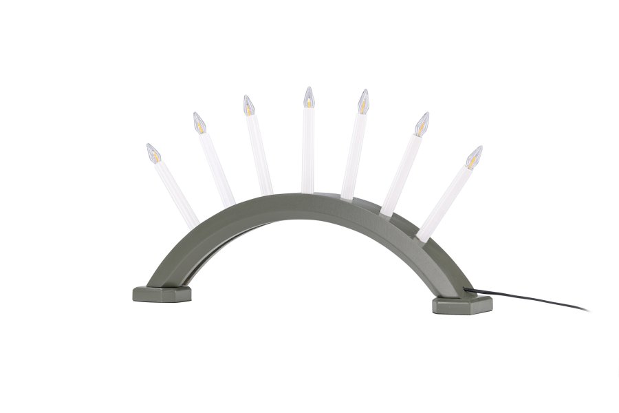 VENTURE DESIGN Kebnekaise bordlampe - hvit og grnn furu (55cm)