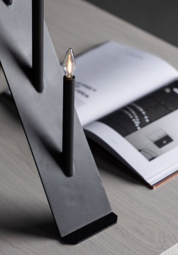 VENTURE DESIGN re bordlampe - sort stl (64cm)