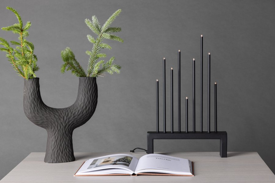 VENTURE DESIGN Vallsen bordlampe - svart stl (27cm)