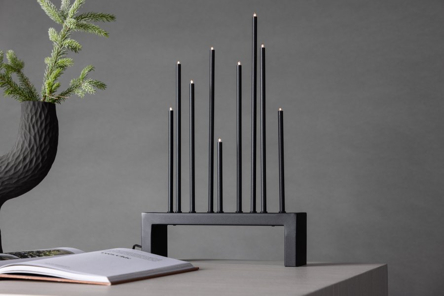 VENTURE DESIGN Vallsen bordlampe - svart stl (27cm)