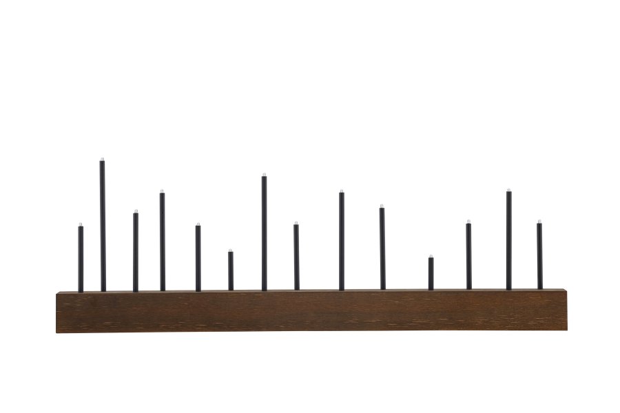 VENTURE DESIGN Kungsberget bordlampe - valnttfarget MDF og sort stl