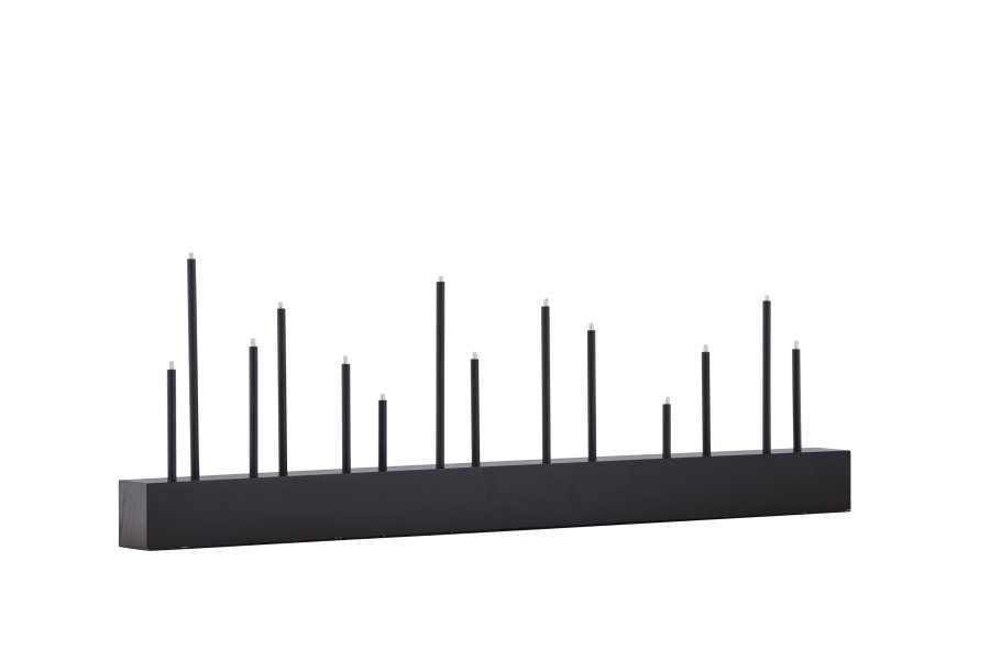 VENTURE DESIGN Kungsberget bordlampe - svart MDF og sort stl (77cm)