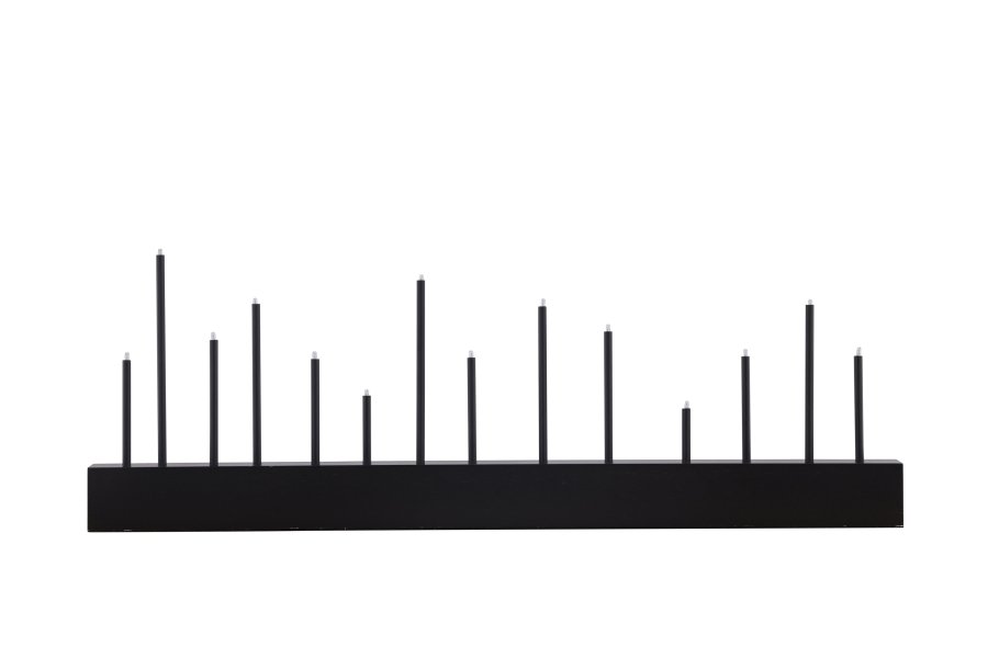 VENTURE DESIGN Kungsberget bordlampe - svart MDF og sort stl (77cm)