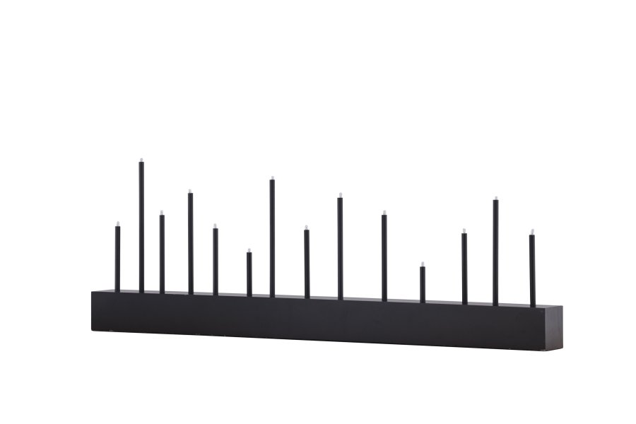 VENTURE DESIGN Kungsberget bordlampe - svart MDF og sort stl (77cm)