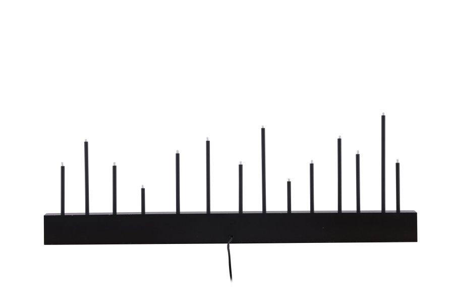 VENTURE DESIGN Kungsberget bordlampe - svart MDF og sort stl (77cm)