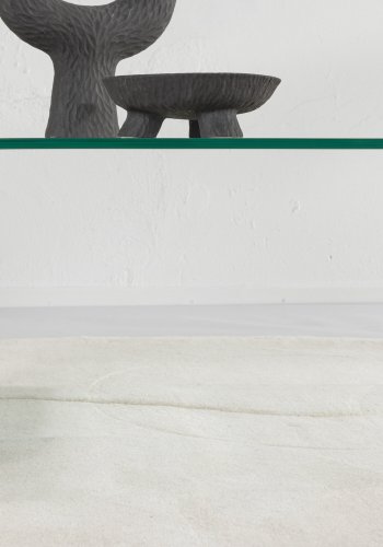 VENTURE DESIGN Telemark salongbord, m trebrett, rektangulrt - klart glass (110x50)