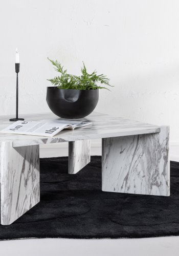 VENTURE DESIGN Rogaland Sofabord Rogaland Sofabord - Hvit Marmor Look / MDF